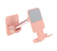 Swivel Phone Mount Portable Adjustable Holder for Kitchen and Dressing Room | Strong Adhesive Force, ABS Silicone Aluminum Alloy Build, Pink Finish, Stable Support for Daily Use