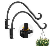 Swivel Plant Hanger for Hanging Plant, Plant Hanging Holder,Heavy Duty Black Iron Plant Hanger Brackets for Hanging Planters and Flowers Baskets Planter Outdoor (2 Pcs-12 Inches)
