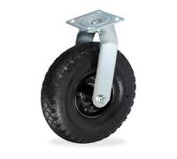 Swivel Pneumatic Castor Heavy-Duty Wheel Transport Air-Filled Rubber Tyre 3.00-4
