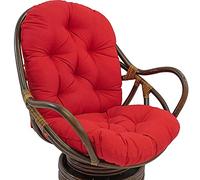 Swivel Rocker Chair Cushions Replacement - Solid Color Twill Soft Outdoor Waterproof One-Piece High Back Pad, Thick Seat Cushion for Hammock Rattan Recliner Patio Garden Use (1 Count (Pack of 1))