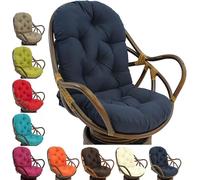Swivel Rocker Cushion, Cotton Overstuffed Hammock Papasan Seating Cushion With Non-Slip Ties,120 * 60cm Outdoor Rocker Chair Pads For Hanging Egg Chair Single Garden Sofa(Color:C)