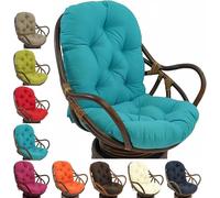 Swivel Rocker Cushion, Cotton Overstuffed Hammock Papasan Seating Cushion With Non-Slip Ties,120 * 60cm Outdoor Rocker Chair Pads For Hanging Egg Chair Single Garden Sofa(Color:F)