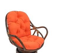 Swivel Rocker Cushion,Rattan Swivel Rocker Cushion,Rattan Wicker Seat Cushions with Ties Thickened Garden Rocking Chair Replacement Lounge Couch Seat Pads(Exclude Chairs)
