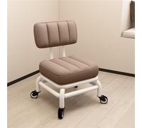 Swivel Rolling Stool with Backrest, Adjustable Height Rolling Chair for Home and Small Spaces