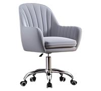 Swivel Room Chair Chair Swivel Desk Chair Swivel Chair Computer Task Chair Velvet Upholstered for Office Study Living Room Vanity Bedroom (White)