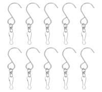 Swivel S Hooks 10 Pcs Steel Silver for Wind Spinners and Crystal Pendants