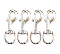 Swivel Snap Hooks 4 Pack 3.5 Inch Zinc Alloy for Flag Mounting on Flagpoles in Public Spaces Including Parks Buildings and Memorials