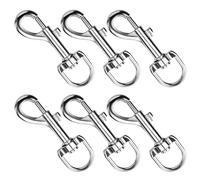 Swivel Snap Hooks Heavy Duty, 6 Pcs Dog Lead Clips Belt Clip Zinc Alloy Swivel Trigger Snap Hook for Dog Lead Hook, Camping Key Ring Clips, Small Keyring Clip