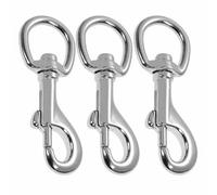 Swivel Snap Hooks, Heavy Duty Dog Lead Clip Clasp 360° Swivel Joints Trigger Clips Heavy Duty Trigger Clips, Zinc Alloy Lobster Claw Clasps for Dog Leashes Camping Keyring (3 Pcs)