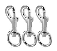 Swivel Snap Hooks, Heavy Duty Dog Lead Clip Clasp 360° Swivel Joints Trigger Clips Heavy Duty Trigger Clips, Zinc Alloy Lobster Claw Clasps for Dog Leashes Camping Keyring (3 Pcs)