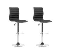 Swivel Stool Swivel Set of 2 Black LUCERNE