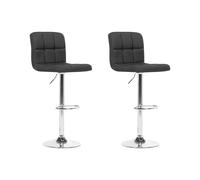 Swivel Stool Swivel Set of 2 Black MARION