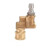 Swivel Swivel Coupler for Pressure Washer Nozzle, 90 Degree Adjustable, Stainless Steel Brass Adapter for Washing Rods, Cleaning Hard to Reach Areas