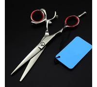 Swivel Thumb Hair Cutting Shears, 5.5 Inch Professional Japan 440c Steel Left Handed Rotate Hair Scissors Haircut Thinning Barber Cutting Shears Hairdresser Scissors (Color : Set) (Cutting)