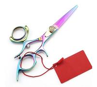 Swivel Thumb Shear Scissors, 5.5 Inch Hairdresser's Scissor Hair Clipper 360 Degree Rotary Handle Shears Right Handed Hair Scissors