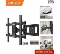 Perlegear TV Wall Bracket for 37-84 Inch Flat/Curved TVs up to 60kg, Swivel Tilt