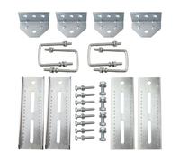 Swivel Top Bunk Support Bracket Kit for Boats 4 PCS Galvanized for Crossmember Fitment
