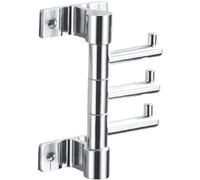 Swivel Towel Hooks Wall Coat Rack with 3 Arms, Towel Hooks for Bathrooms Swivel Coat Rack Hat Rack Wall Mount Key Holder Hanger (Silver, 3 Swivel Arms)
