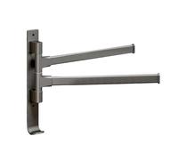 Swivel Towel Rack Thicken 4 Arm Towel Bar 180° Space Saving Wall Mounted Holder with Hook Rustproof Swing Out Hanger Bathroom Kitchen Grey 34