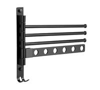 Swivel Towel Rack, Towel Organizer, Space Saving Four Arms Easy Installation Rotating Design Compact Size Modern Look, Wall Mount Hanger for Laundry Room Shower Balcony, 12.8x11.97inches