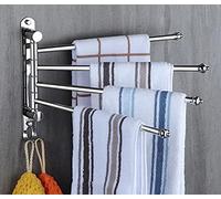 Swivel Towel Rail,Stainless Steel Towel Holder, Bathroom Towel Bar, Wall Mounted Towel Rack, Accessories, Double Arms/Three Arms/Four Arms/Five Arm/Four Rail