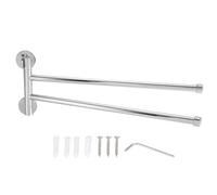 Swivel Towel Rail,Stainless Steel Wall Mounted Multiple Arm 360° Rotating Towel Holder Rack Swing Out Towel Hanger Shelf for Kitchen Toilet and Bathroom(2 Arms)