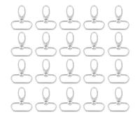 Swivel Trigger Clips with Key Ring Hooks, Zinc Alloy, 32mm, 20-Piece Set
