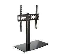 Swivel Tv Table Stand For Tvs Up To 55", Max Vesa 400X400, Glass Base
