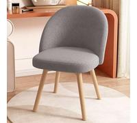 Swivel Vanity Chair, Upholstered Makeup Chair, Comfy Armless Makeup Vanity Chair, Vanity Stool With Back And Wood Legs For Bedroom Beauty Room, Velvet