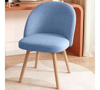 Swivel Vanity Chair, Upholstered Makeup Chair, Comfy Armless Makeup Vanity Chair, Vanity Stool With Back And Wood Legs For Bedroom Beauty Room, Velvet
