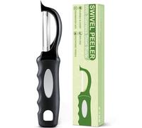 Swivel Vegetable Peeler, Potato Peeler with Blemish Remover, Veggie Peeler with Sharp Stainless Steel Blades, Fruit Peeler with Comfortable Handle for Kitchen