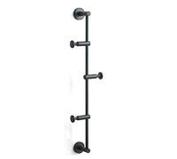 Swivel Wall-Mounted Coat Rack, Brushed Brass Hooks for Entryway & Bedroom, Stylish Decorative Coat Hanger for Hats & Towels - Modern Black Finish