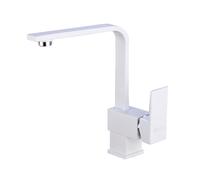 Swiveling Kitchen Faucet White Kitchen Tap Sink Single Lever Mixer