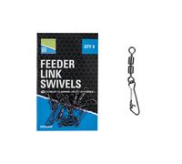 Swivels Preston double Feeder Link (x8) Noir TU