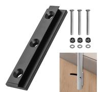 Swivels RV Table Leg Mount Bracket 360° Narrow Removable RV Table Leg Aluminum Alloy Accessories for RV Pontoon Truck Camper Travel Trailer(Black, 3 HOL)