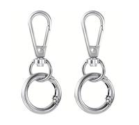 Swivels Snaps Hook with Rings Metal Swivels Lobster Claw Clasps for Keychain Clip Lanyard Jewelry Making Art Snap Hook and