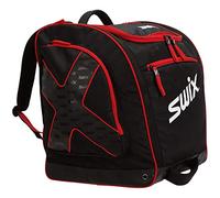 Swix Classic Norwegian Tri Pack - Backpack Boot Bag - 5 Compartment - Perfect for Ski or Snowboard Boots, red - black