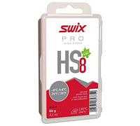Swix HS08-6 - HIGH Speed Wax - HS8 RED - 25 to 39 Degrees Fahrenheit - 60g Bar - Fluoro Free - Ski or Snowboard - FIS Approved, red-Pink