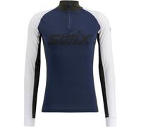 Swix - Thermal Base layers - Racex Classic Half Zip Dark Navy/Bright White for Women - Size L Navy L