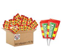 Swizels Drumstick Lollies 10.5g | Raspberry and milk flavour lollies Individually wrapped (100 lollies (Full Box))