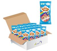 Swizels Rainbow Drops Mega Bags 32g - Vegan-Friendly Retro Sweet, Sugar-Coated Puffed Maize & Rice (12)