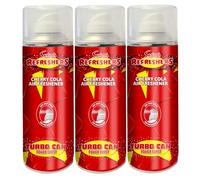 Swizzels - Air Freshener Turbo Can Spray, Cherry Cola Scent - High Volume Blast, Long Lasting, Eliminates Odour - Dry Mist Spray, Zero Residue - For Home, Office, Gyms & Vehicles - 400ml (Pack of 3)