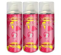 Swizzels - Air Freshener Turbo Can Spray, Strawberry Scent - High Volume Blast, Long Lasting, Eliminates Odour - Dry Mist Spray, Zero Residue - For Home, Office, Gyms & Vehicles - 400ml (Pack of 3)