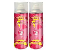 Swizzels - Air Freshener Turbo Can Spray, Strawberry Scent - High Volume Blast, Long Lasting, Eliminates Odour - Dry Mist Spray, Zero Residue - For Home, Office, Gyms & Vehicles - 400ml (Pack of 2)