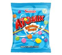 Swizzels Atomix Rainbow Drops 110g - Fruity Chewy Sweets with Crispy Shells, Colourful Fruit Flavour Candy Sharing Bag, Retro Sweet Treats