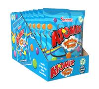 Swizzels Atomix Rainbow Drops 110g x 12 Packs - Fruity Chewy Sweets with Crispy Shells, Colourful Fruit Flavour Candy Sharing Bags Multipack