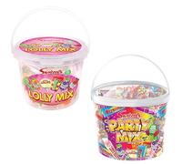 Swizzels Bundle Selection Treats Duo Tubs | Bulk Box Assorted Sweet Pick and Mix Selection | For Parties, Halloween, Gifts, Sharing, Seasonality, Special Events (Lolly Mix & Party Mix Duo Tub)