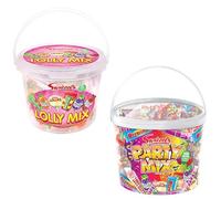 Swizzels Bundle Selection Treats Duo Tubs | Bulk Box Assorted Sweet Pick and Mix Selection | For Parties, Halloween, Gifts, Sharing, Seasonality, Special Events (Lolly Mix & Party Mix Duo Tub)