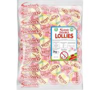 Swizzels Double Lollies Sweets Bag 3kg Lolly Pops BBE 31.07.25 (1 Bag x 3 Kg)