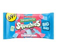Swizzels Drumstick Bubblegum Squashies Big Bag Sweets, Bubblegum Flavour Foam Gum Sweets - Multipack Box (30 x 60g)